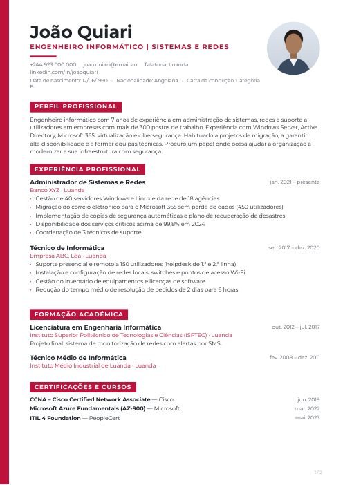 Modelo de CV Impacto