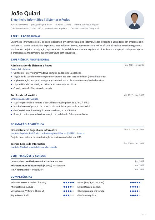 Modelo de CV Clássico