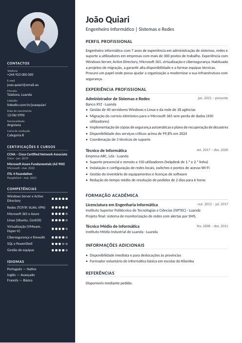 Modelo de CV Executivo
