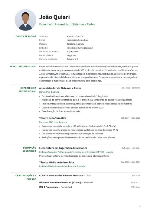 Modelo de CV Institucional