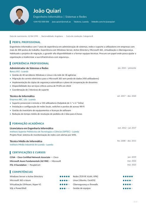 Modelo de CV Moderno
