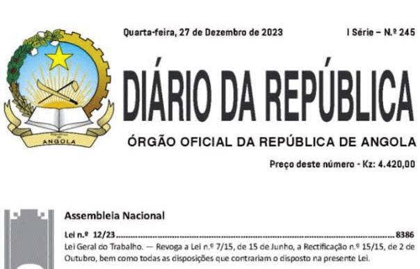 lei geral do trabalho angola actualizada