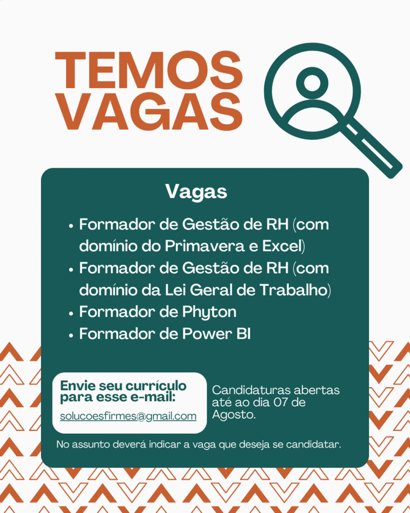 vaga para formadores