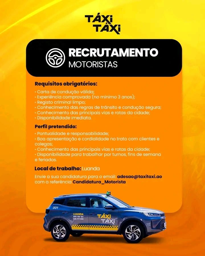 vaga para motoristas