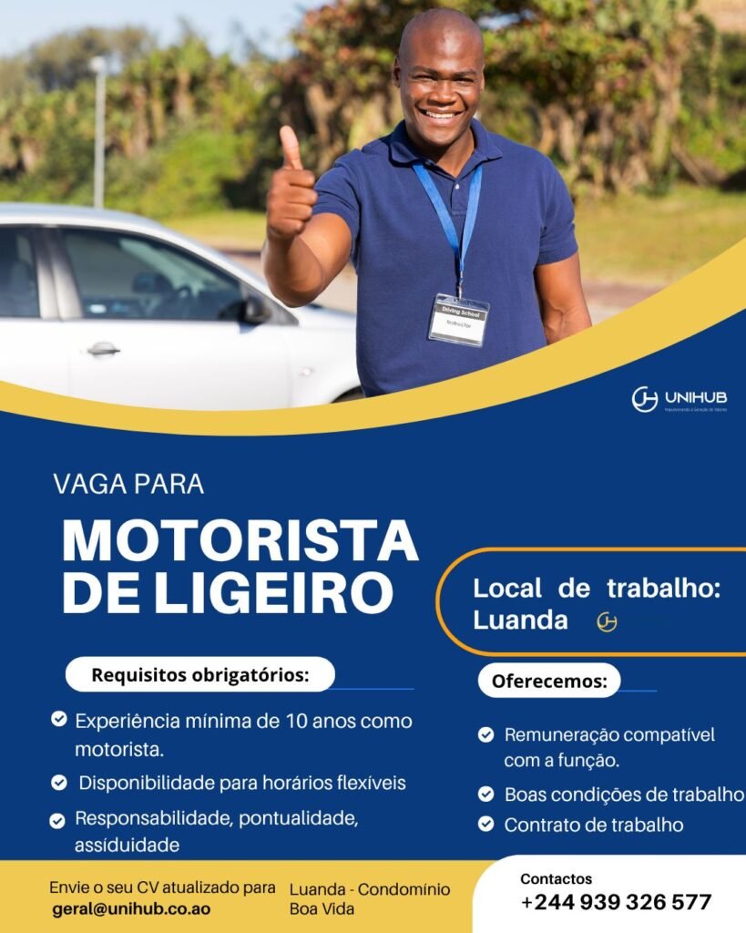 vaga para motoristas