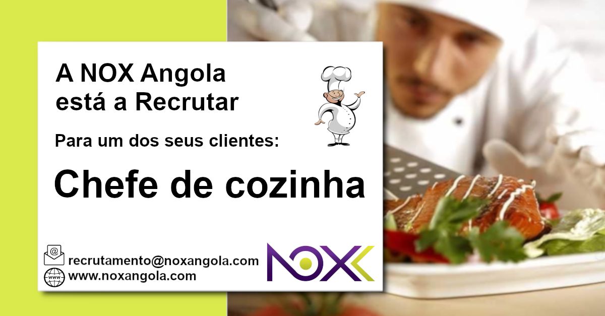 Vaga para Chefe de Cozinha