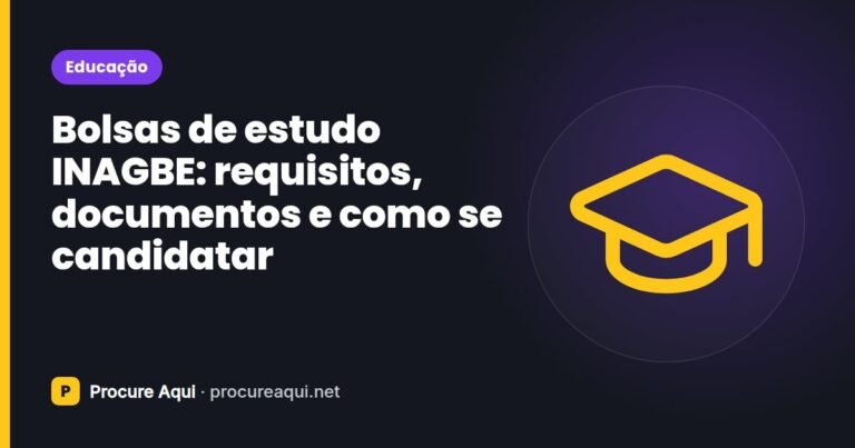Bolsas de estudo INAGBE: requisitos, documentos e como se candidatar