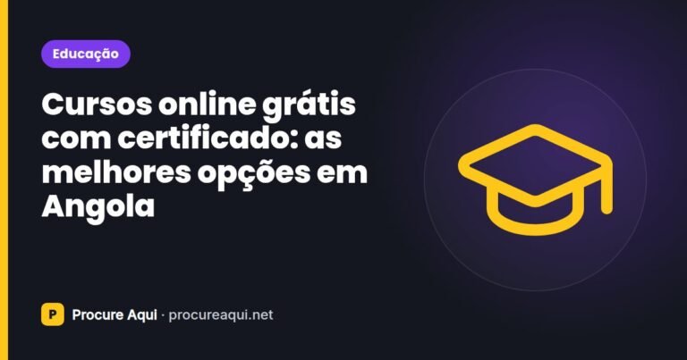 Cursos online grátis com certificado: as melhores opções em Angola