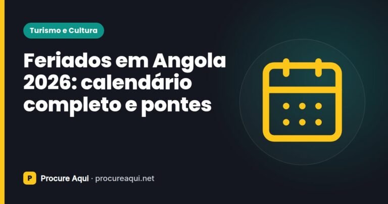 Feriados em Angola 2026: calendário completo e pontes
