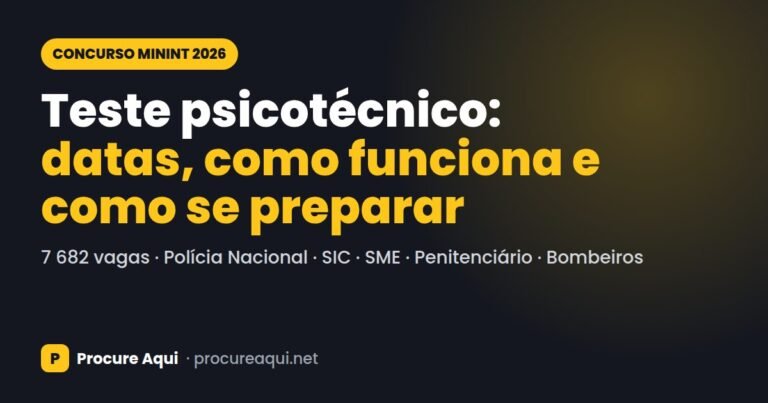 Teste psicotécnico do MININT 2026: datas, como funciona e como se preparar