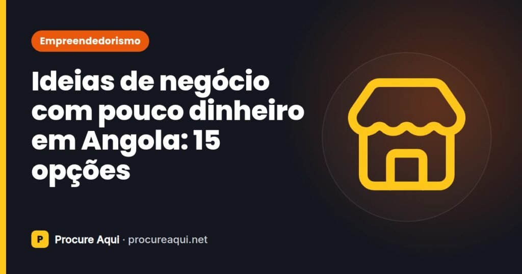 Ideias de negócio com pouco dinheiro em Angola: 15 opções