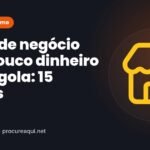 Ideias de negócio com pouco dinheiro em Angola: 15 opções