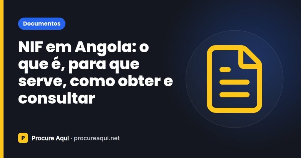 NIF em Angola: o que é, para que serve, como obter e consultar
